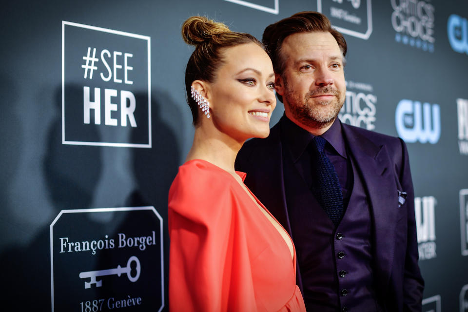 Olivia Wilde and Jason Sudeikis attend the 25th Annual Critics' Choice Awards at Barker Hangar on Jan. 12, 2020 in Santa Monica, Calif. (Matt Winkelmeyer / Getty Images for Critics Choice file)