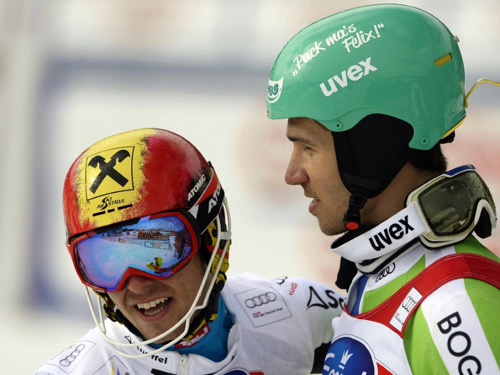 Neureuther und Hirscher 2014 in Lenzerheide (FABRICE COFFRINI)