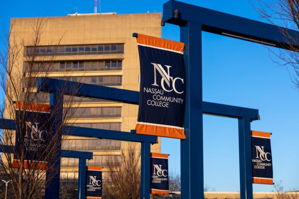 Nassau Community College’s teachers union has issued the school an ethics complaint for giving $120,000 to a lobbying firm that supports the Sands casino proposal at Nassau Coliseum. Newsday via Getty Images
