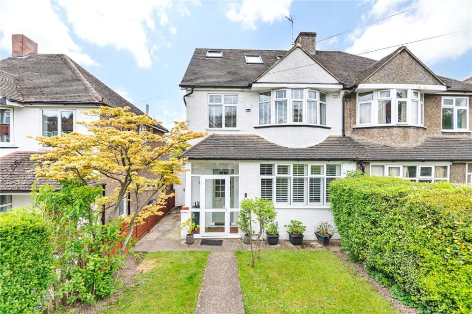 A four-bedroom house with garden for sale for £600,000 in St Andrews Road, Coulsdon, in the London Borough of Croydon (Rightmove)