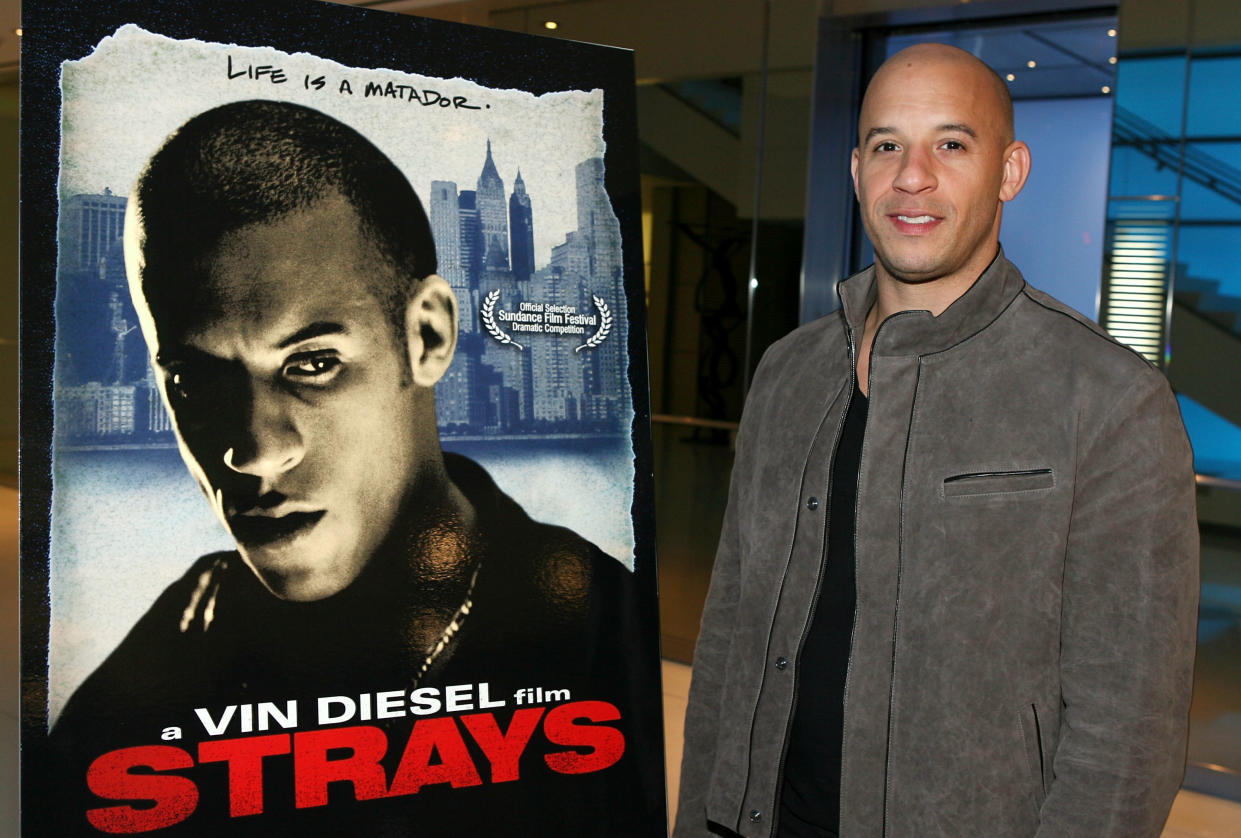 LOS ANGELES, CA - JANUARY 10:  Filmmaker/actor Vin Diesel attends his release party for the film "Strays" held at Creative Artists Agency on January 10, 2008 in Los Angeles, California.  (Photo by Frazer Harrison/Getty Images for First Look Studios)