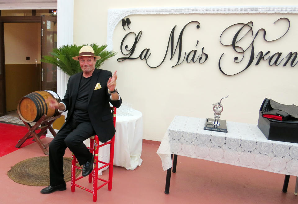 CHIPIONA, SPAIN - JULY 15:  Amador Mohedano attends the opening of 'La Mas Grande', a club that pays homage to Rocio Jurado  on July 15, 2015 in Chipiona, Spain.  (Photo by Europa Press/Europa Press via Getty Images)