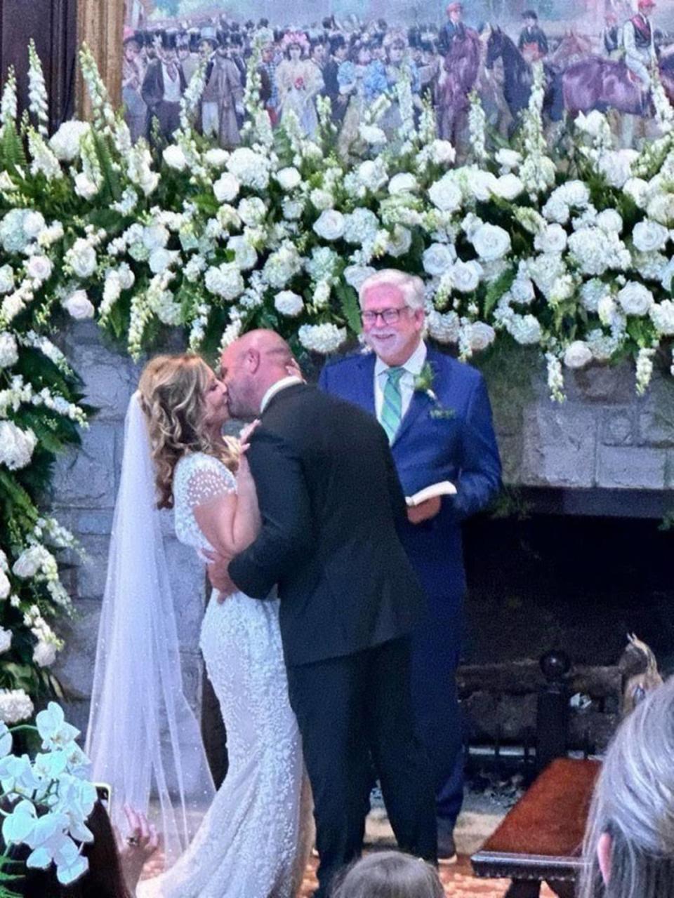 Former WLEX anchor Nancy Cox married Justin Galli on May 25 at Keeneland. The Rev. Hershael York officiated.