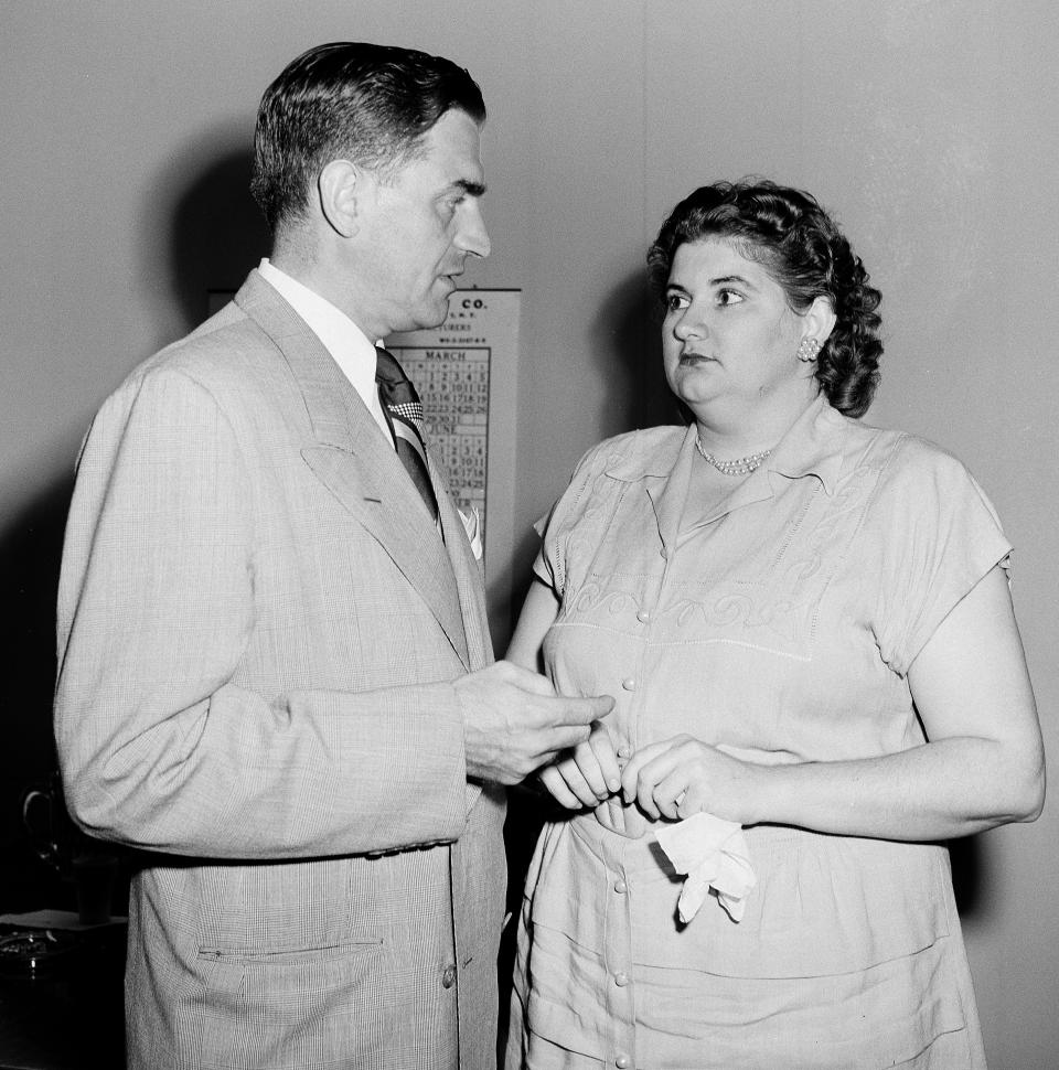 A candid shot of Raymond Fernandez and Martha Beck