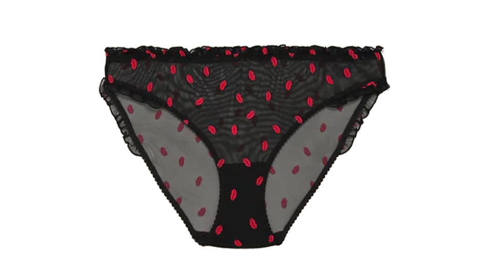 Sheer Kiss Flock Bikini Knickers