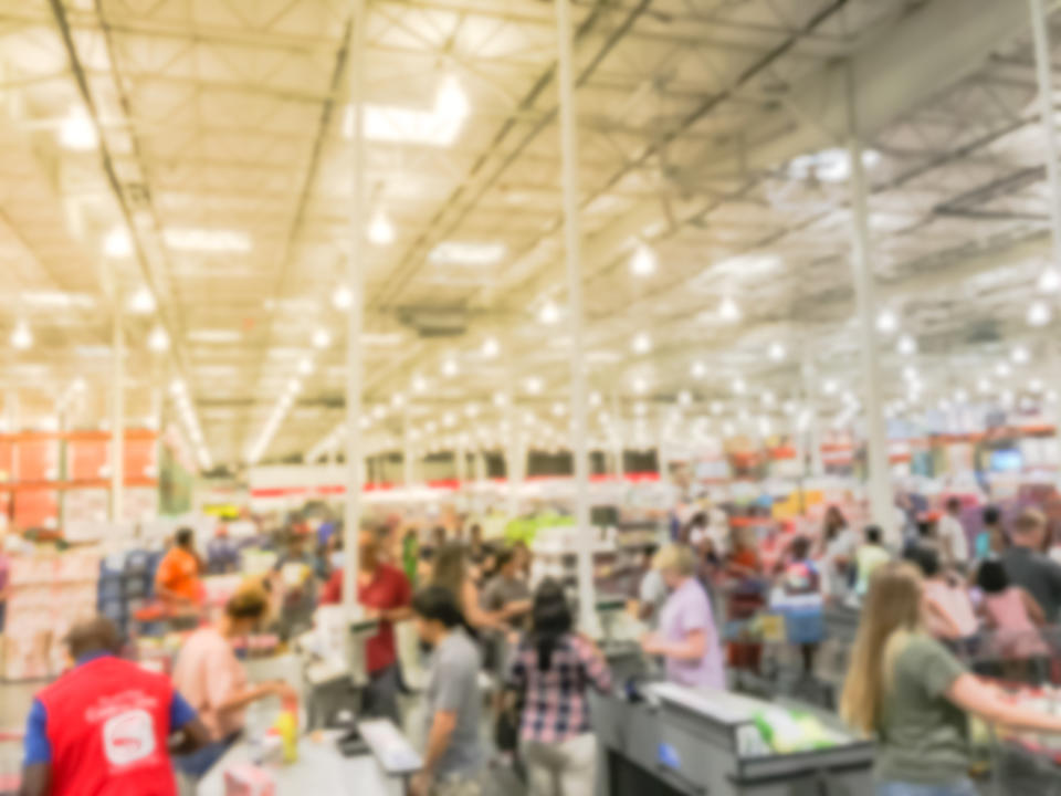 A crowded grocery store