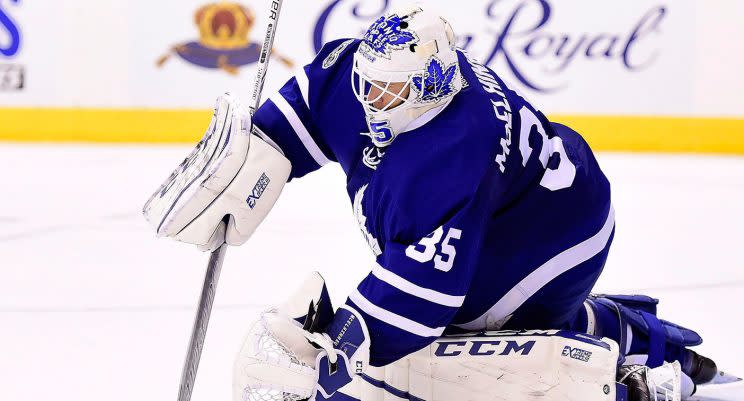 Curtis McElhinney has been named Tuesday’s starter against the Panthers. (Frank Gunn/CP)