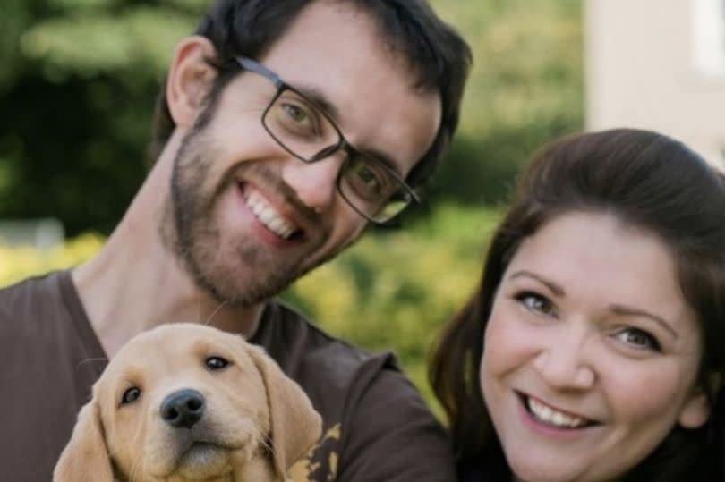 David Yates and Marelle Sturrock with beloved labrador