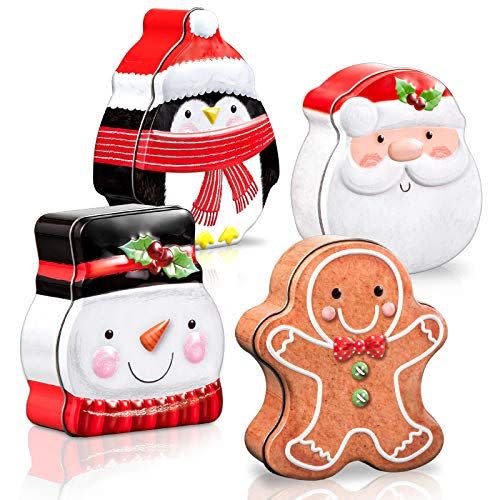 3) Whaline Assorted Christmas Cookie Tins