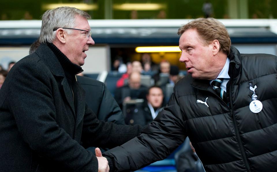 Alex Ferguson (left) and Harry Redknapp (R) - Sir Alex Ferguson wins back-to-back Cheltenham races – then targets a treble