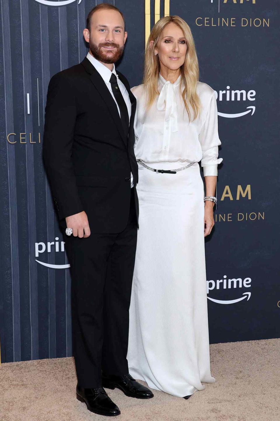 <p>Cindy Ord/Getty</p> René-Charles Angélil and Céline Dion at Alice Tully Hall on June 17, 2024 in New York City