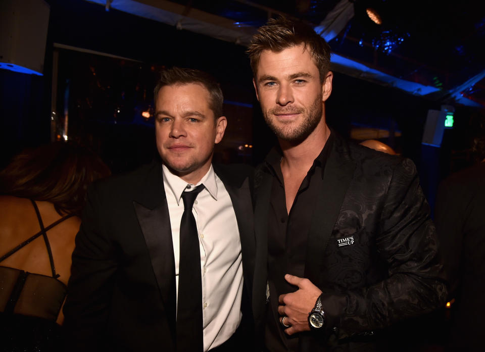 Maybe Chris should hit his bestie Matt Damon up organise beer session with Leo? Source: Getty