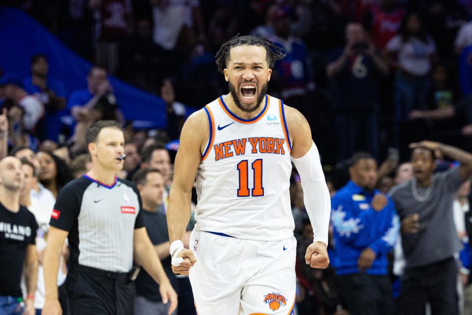 Jalen Brunson scored 41 points in the Knicks' series-clinching victory over the 76ers.
