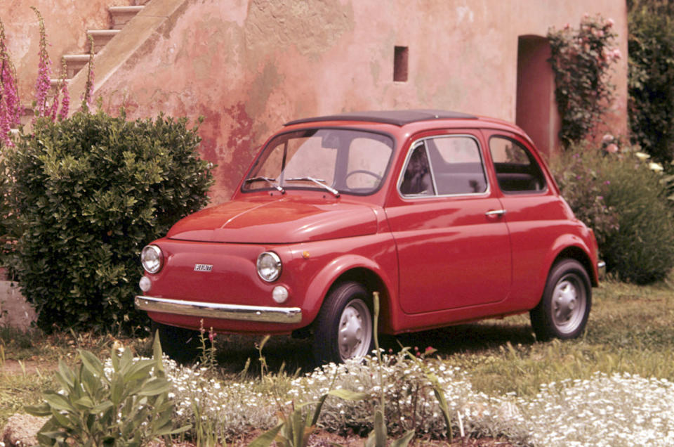 <p>Three Fiats in the first six cars proves that this Italian's company's forté is with the small stuff. We would get the Mini two years later, but this was the Italians' take on the economy car. The 500 featured a rear-mounted air-cooled 499cc two-cylinder engine, seating for four and all-round independent suspension. Truly a car that put Italy <strong>on wheels</strong>.</p>