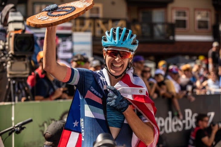 <span class="article__caption">Davison at her last Snowshoe World Cup</span> (Photo: Courtesy Lea Davison)