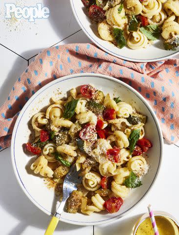 <p>Jen Causey</p> Giada De Laurentiis' Roasted Vegetable Pasta recipe