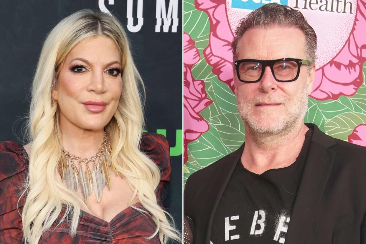 <p>Rodin Eckenroth/FilmMagic; Andrew J Cunningham/Getty Images</p> (L-R) Tori Spelling and Dean McDermott