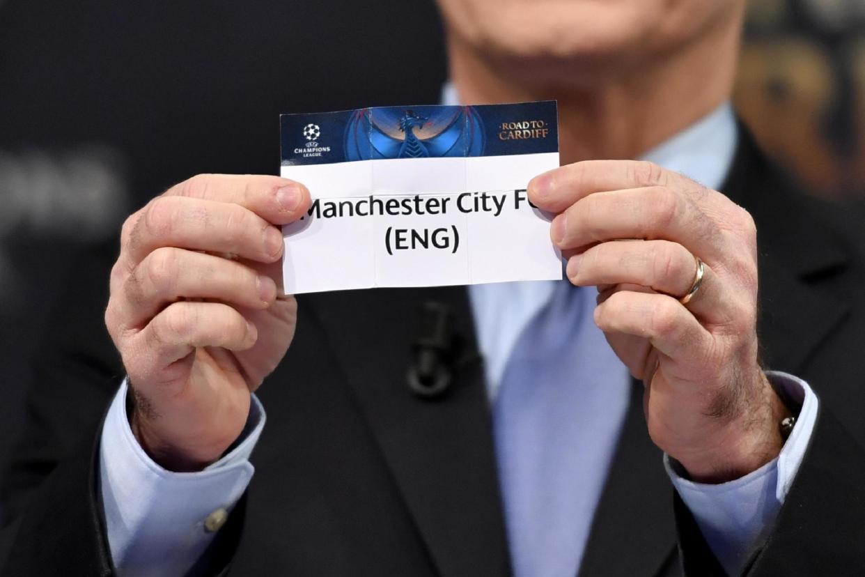 Manchester City won Group F and will be among the top seeds: Fabrice Coffrini/AFP/Getty Images