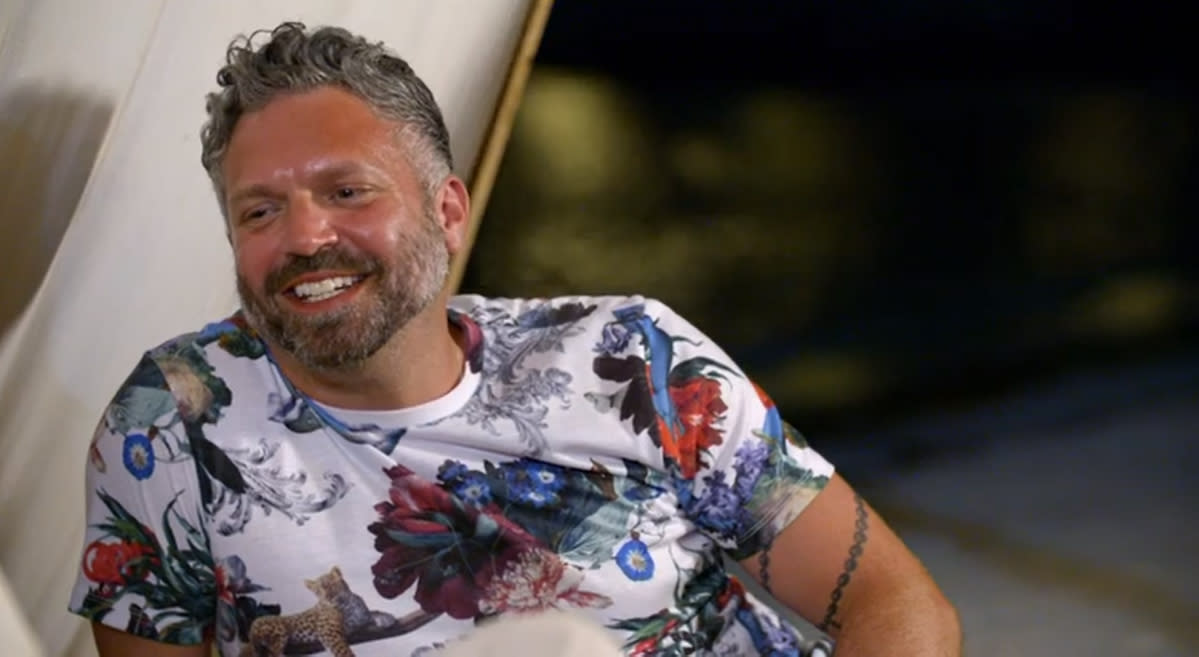 Matt on his and Daniel's honeymoon on MAFS UK Series 6. (Channel 4)