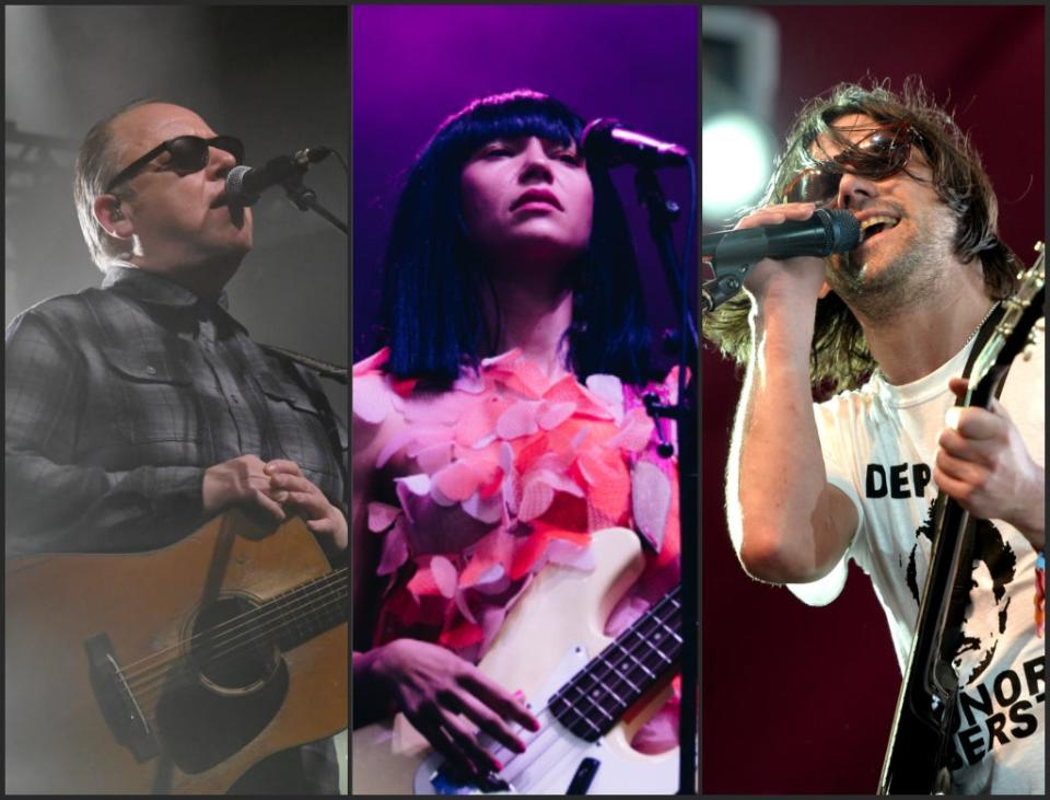 L-R: Black Francis of Pixies, Laura Lee of Khruangbin and Conor Oberst of Bright Eyes (Getty)