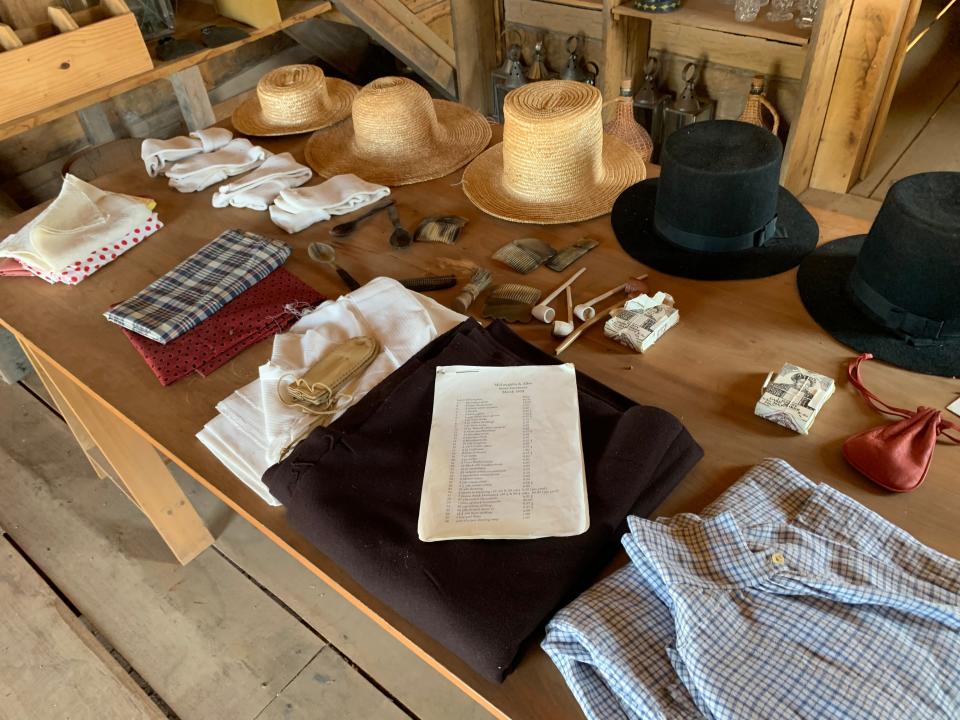 These items would have been on sale in San Felipe de Austin during the 1820s and '30s. The historic site's staff has learned how to make goods in the manner of the period.