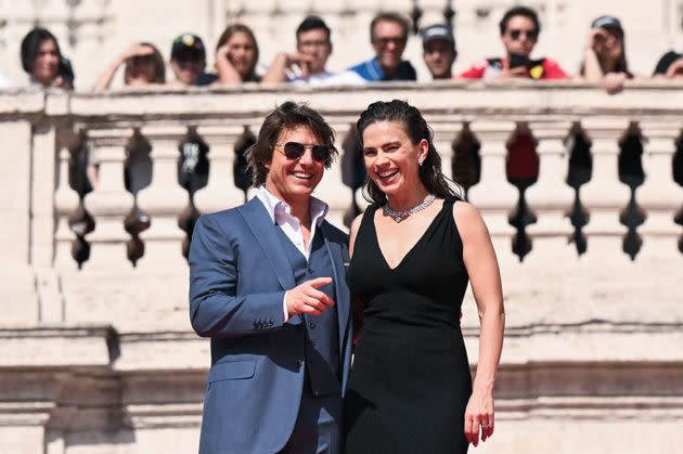 Tom Cruise and Hayley Atwell in Italy last month