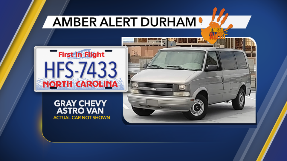 The Durham Police Department issued a Amber Alert for Mitchell Grayson, 37, who is accused of possibly taking his daughter in a gray 2000 Chevrolet Astro van.