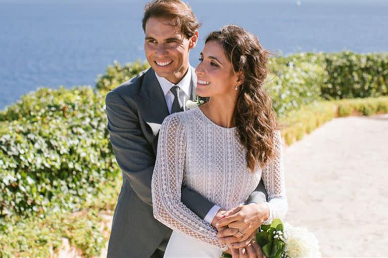 Rafael Nadal y su esposa Xisca, una foto oficial cuando se casaron