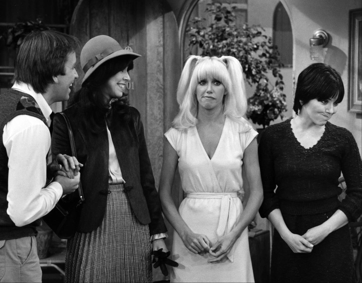 Suzanne Somers, here in a 1980 episode of Three's Company, died on Oct. 15. 