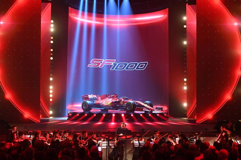 New Formula One race car presentation at the Romolo Valli Municipal Theatre in Reggio Emilia