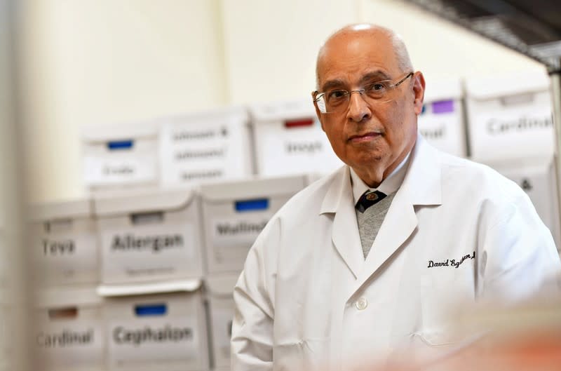 FILE PHOTO: Dr. David Egilman poses for a portrait at his office in Attleboro