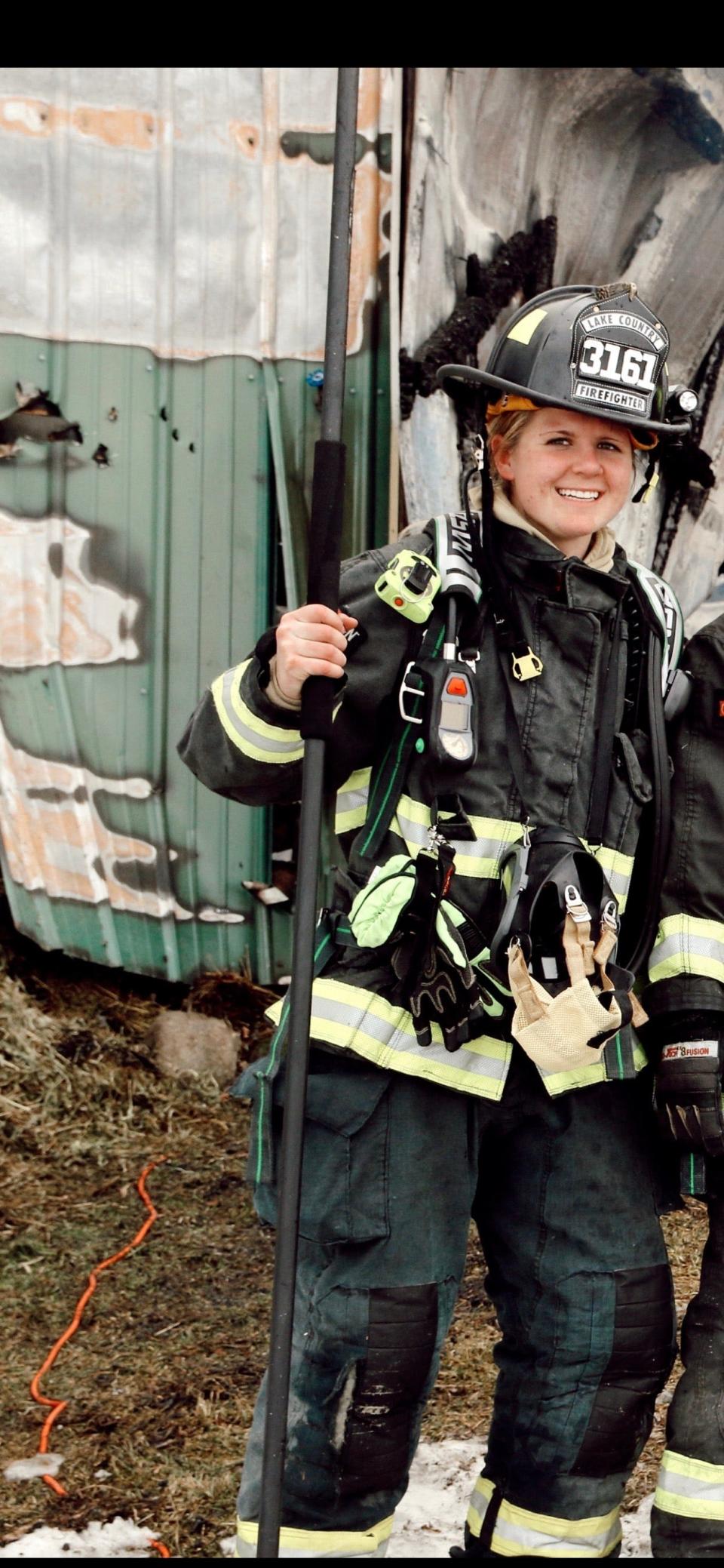 Madison Krenz has been a firefighter since 2019.   She currently works full-time for the Cambridge Area EMS and paid-on-call with the Western Lakes Fire District.