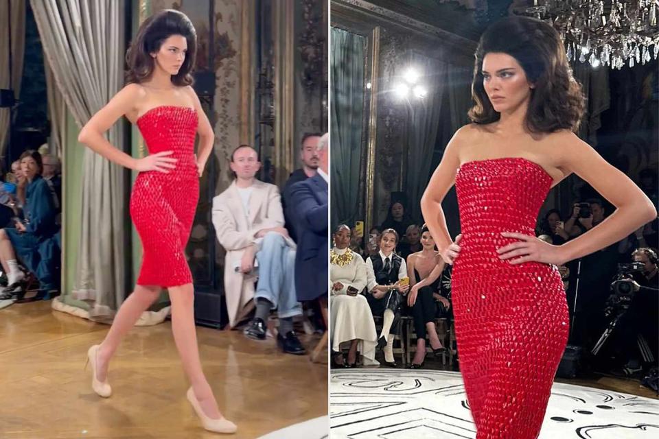 Kendall Jenner Closes Schiaparelli Show with Sky-High Hair and Sexy ...