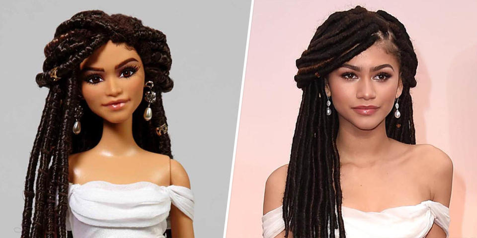 Zendaya Barbie doll (Mattel, Getty Images)