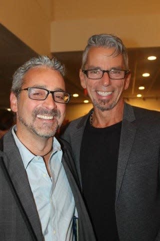 Andrew DePrisco (left) pictured with his husband Robert White. DePrisco is the co-founder of Ocean Grove-based Cabaret for Life and the artistic director of the Axelrod Performing Arts Center in Deal Park.