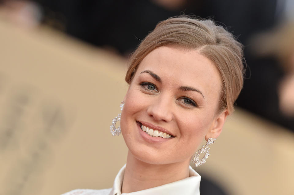 Yvonne Strahovski is nominated for best supporting actress in a drama series. Photo: Getty