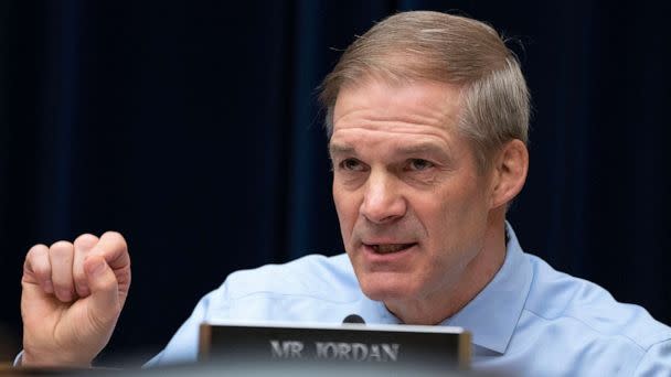 PHOTO: Rep. Jim Jordan, speaks during a House Select Subcommittee hearing on the Coronavirus pandemic investigation of the origins of COVID-19, Apr. 18, 2023, in Washington. (Manuel Balce Ceneta/AP)