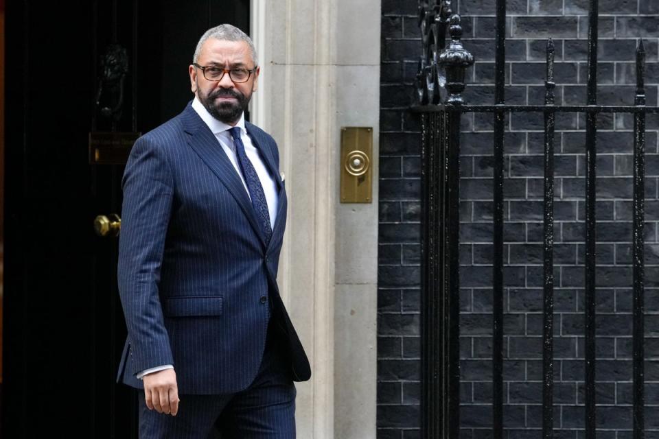 Home Secretary James Cleverly will arrive in Rwanda on Tuesday (PA) (PA Wire)