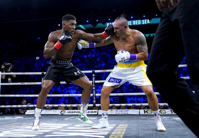 Anthony Joshua and Oleksandr Usyk went toe to toe in Saudi Arabia last year