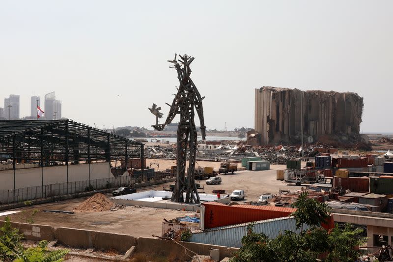 Sculpture by Lebanese architect Karam commemorates victims of last year's Beirut blast