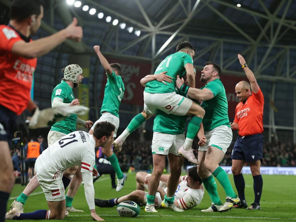 Ireland celebrated winning a grand slam in Dublin (Getty Images)