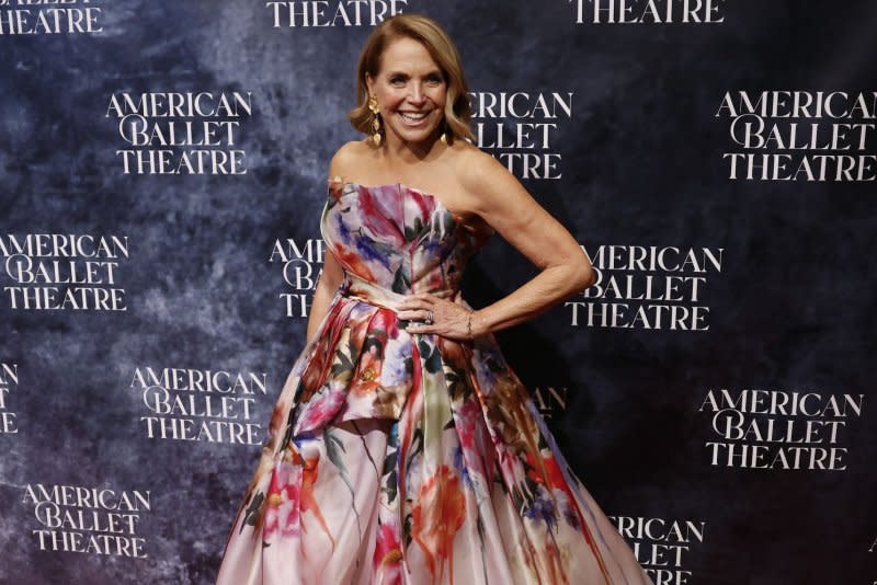 Katie Couric arrives on the red carpet at the 2023 American Ballet Theatre Fall Gala at David H. Koch Theater, Lincoln Center in New York City. File Photo by John Angelillo/UPI