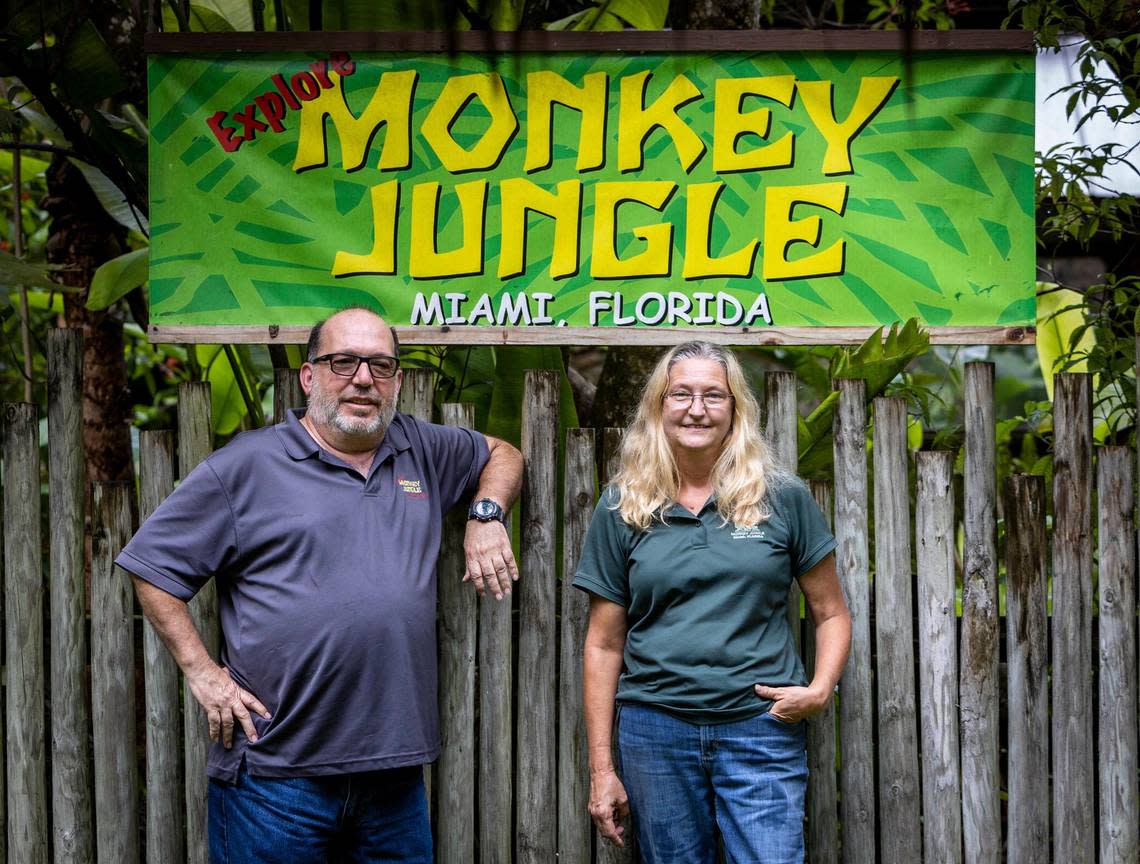 Monkey Jungle director Steve Jacques and owner Sharon DuMond hope to expand the limited opening of Monkey Jungle by year’s end. But a federal grant may be the key to its long-term future..