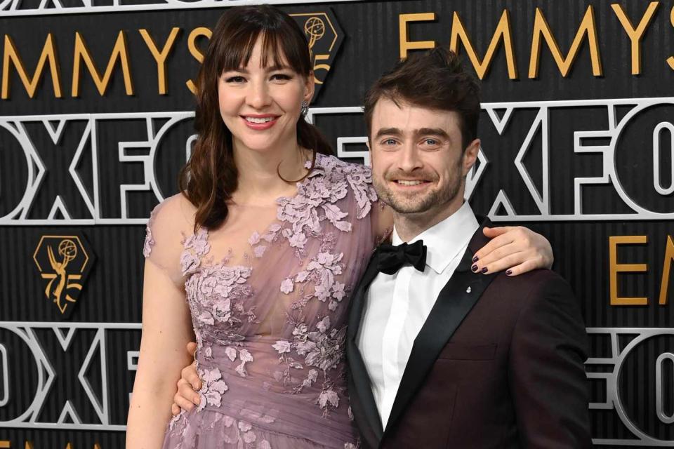 <p>David Fisher/Shutterstock</p> Daniel Radcliffe and Erin Darke attend the 75th Primetime Emmy Awards