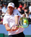 Tennis - Davis Cup - World Group Semi-Final - Croatia v United States - Sportski centar Visnjik, Zadar, Croatia - September 16, 2018 Sam Querrey of the U.S. in action during his match against Croatia's Marin Cilic REUTERS/Antonio Bronic