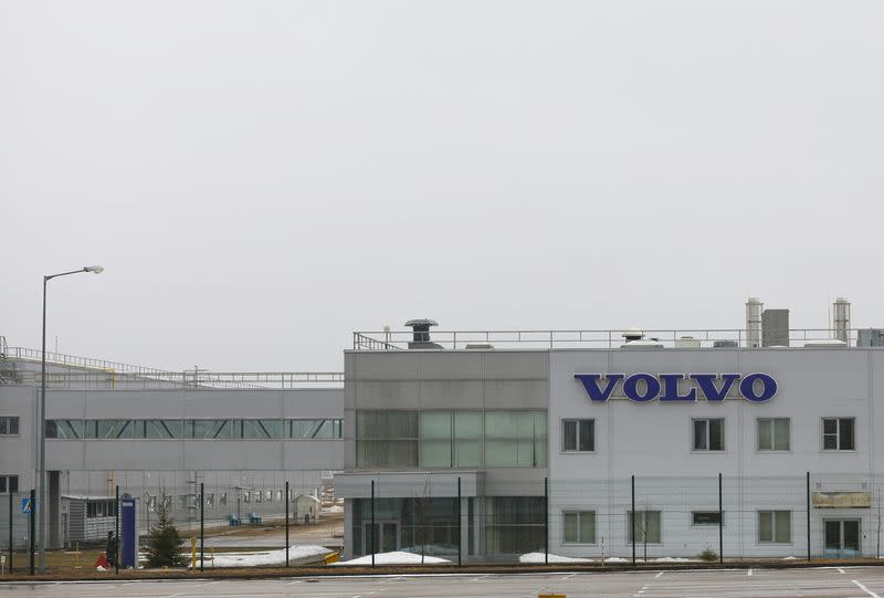 A view shows the Volvo Trucks plant outside Kaluga