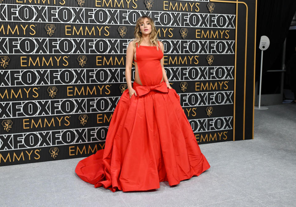 Suki Waterhouse attends the 75th Primetime Emmy Awards at Peacock Theater on January 15, 2024 in Los Angeles, California.