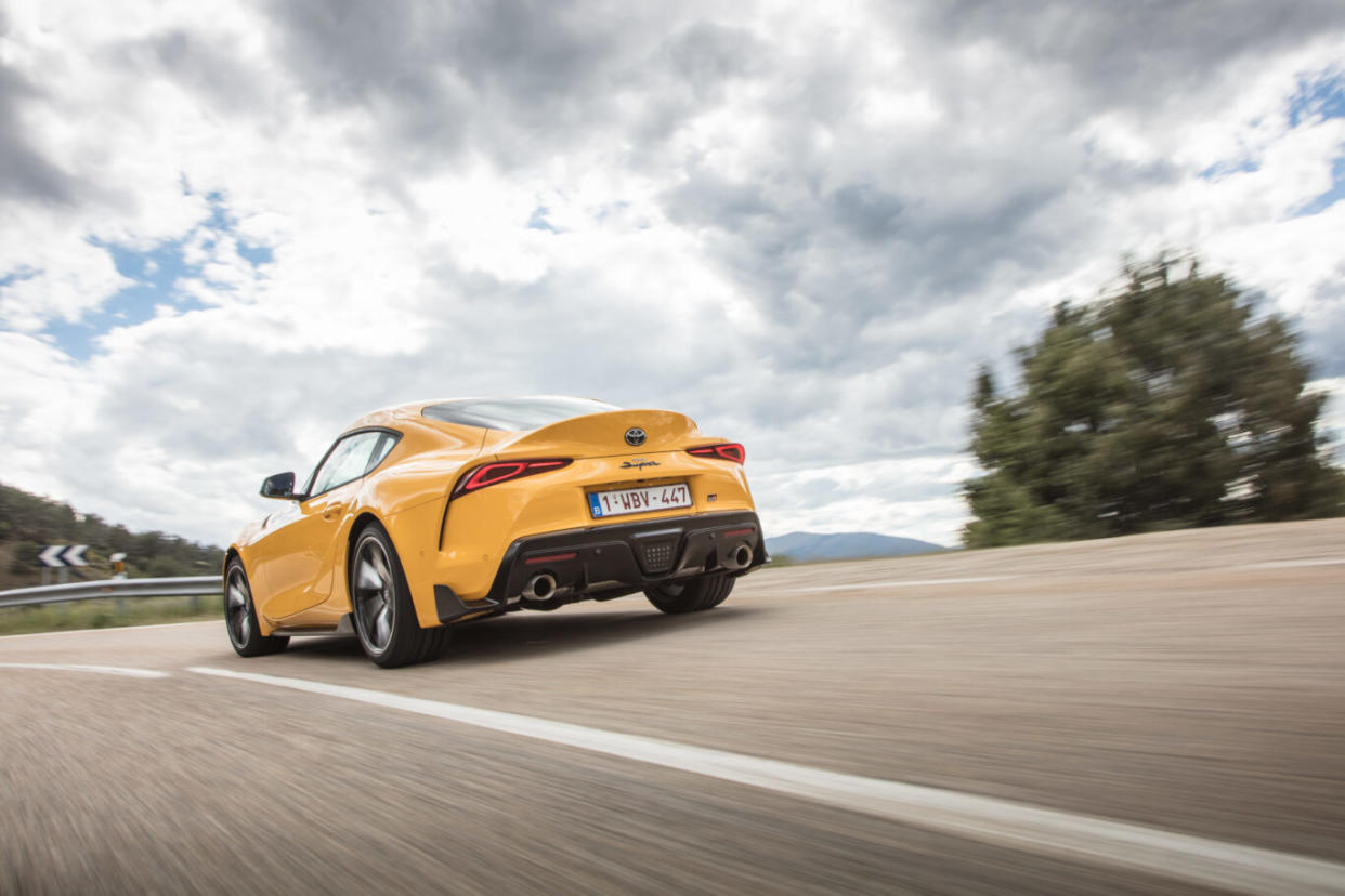 Sharp rear styling gives the Supra plenty of presence