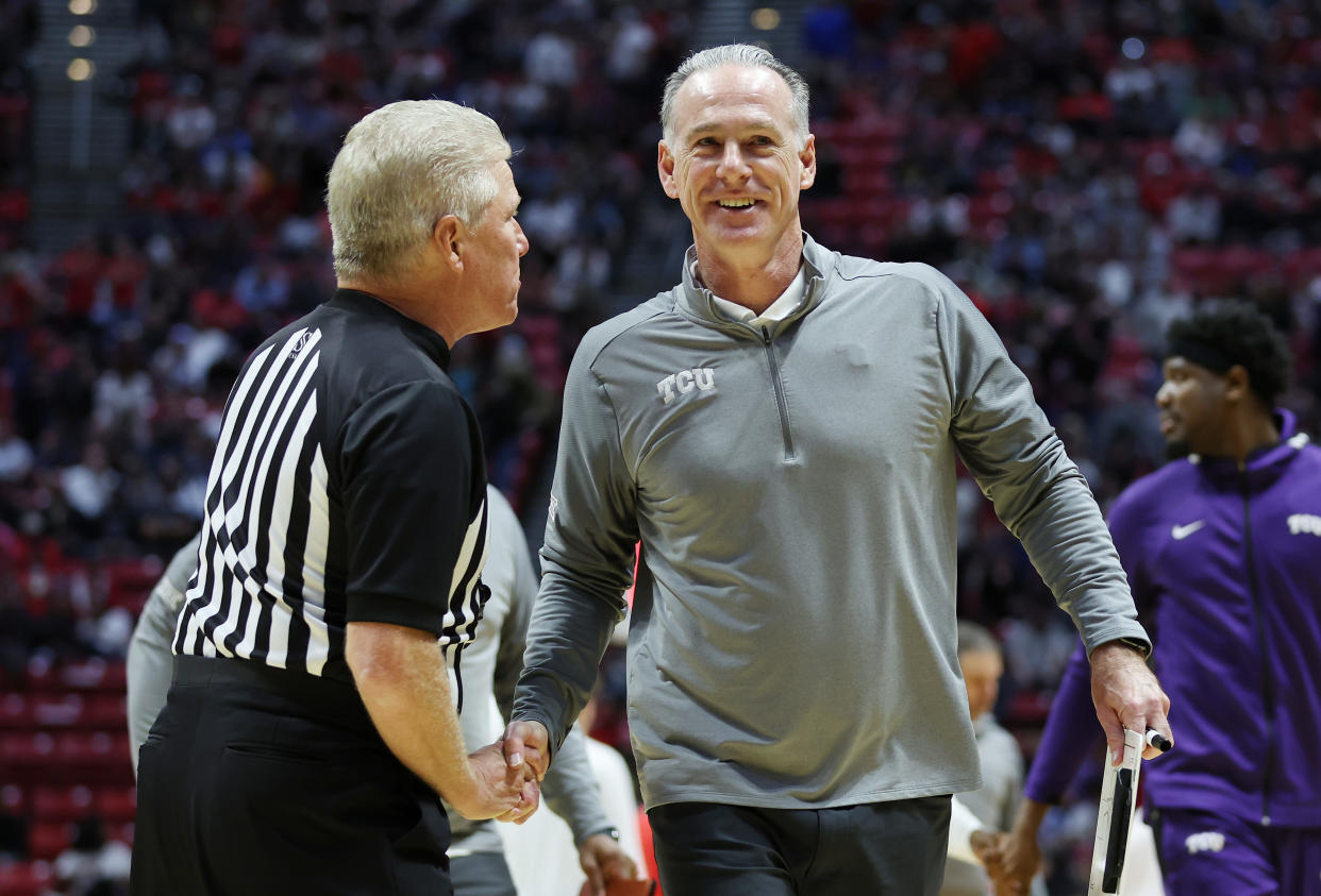 Head coach Jamie Dixon of the TCU Horned Frogs