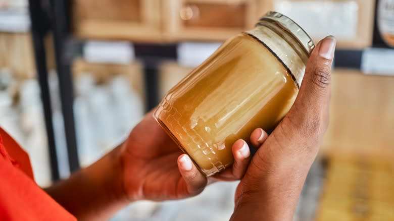 peanut butter in jar